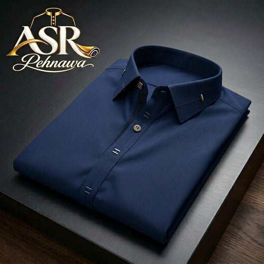 Four Season Signature Blue Stitched Shalwar Kameez with Ribbon