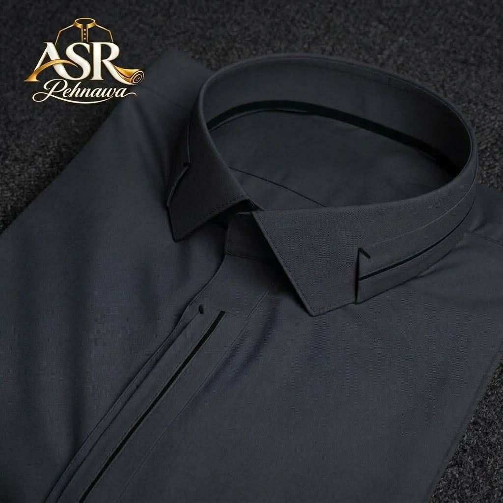 Four Season Grey Triple Button Stitched Shalwar Kameez