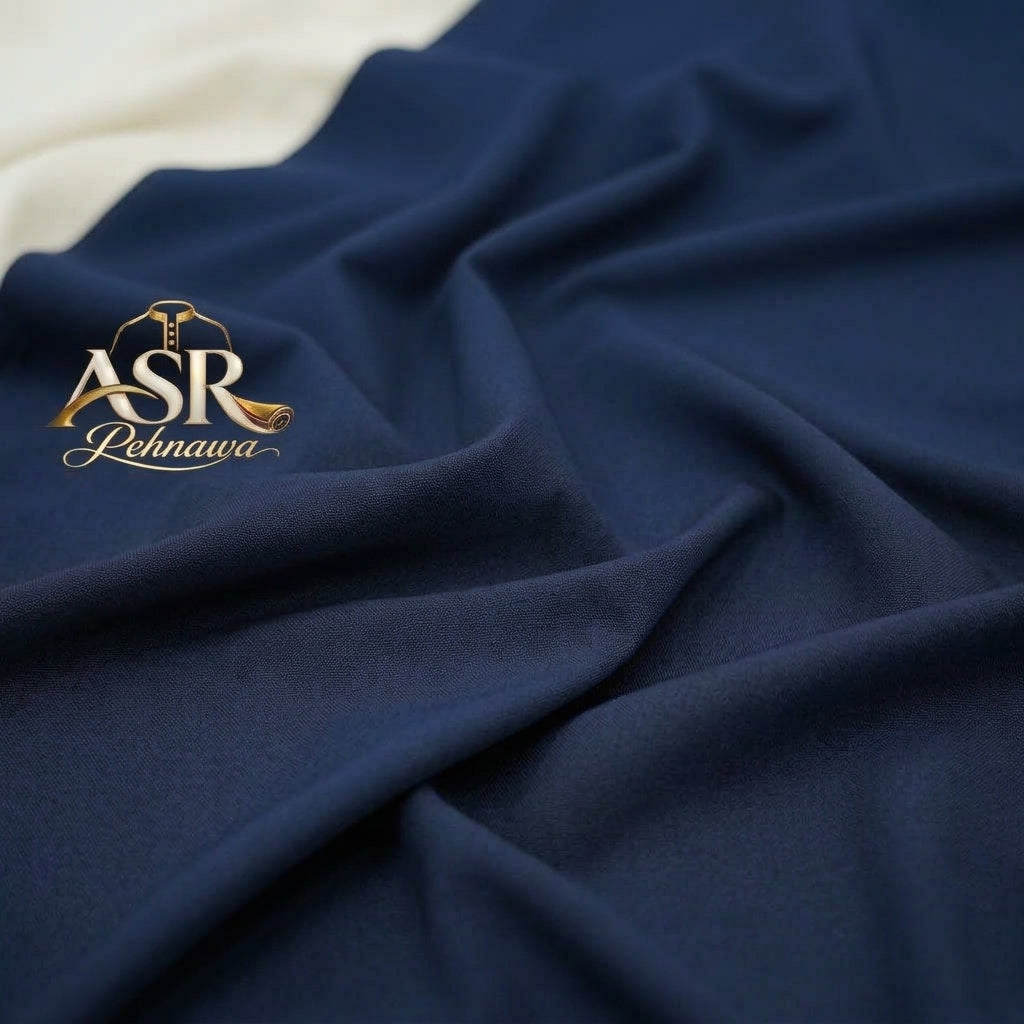 Four Season Signature Blue Stitched Shalwar Kameez with Ribbon